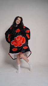 Personalizable Custom Red Cloud Oversized Sherpa Hoodie Blanket