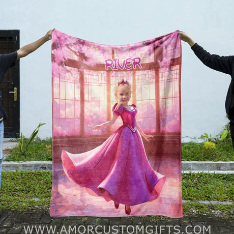 Personalized Fairy Tale Sleeping Beauty 3 Blanket | Custom Girl Princess Aurora Blanket