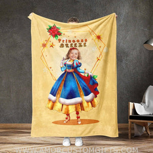 Personalized Fairy Tale Snow White Princess Xmas Blanket | Custom Girl Blanket