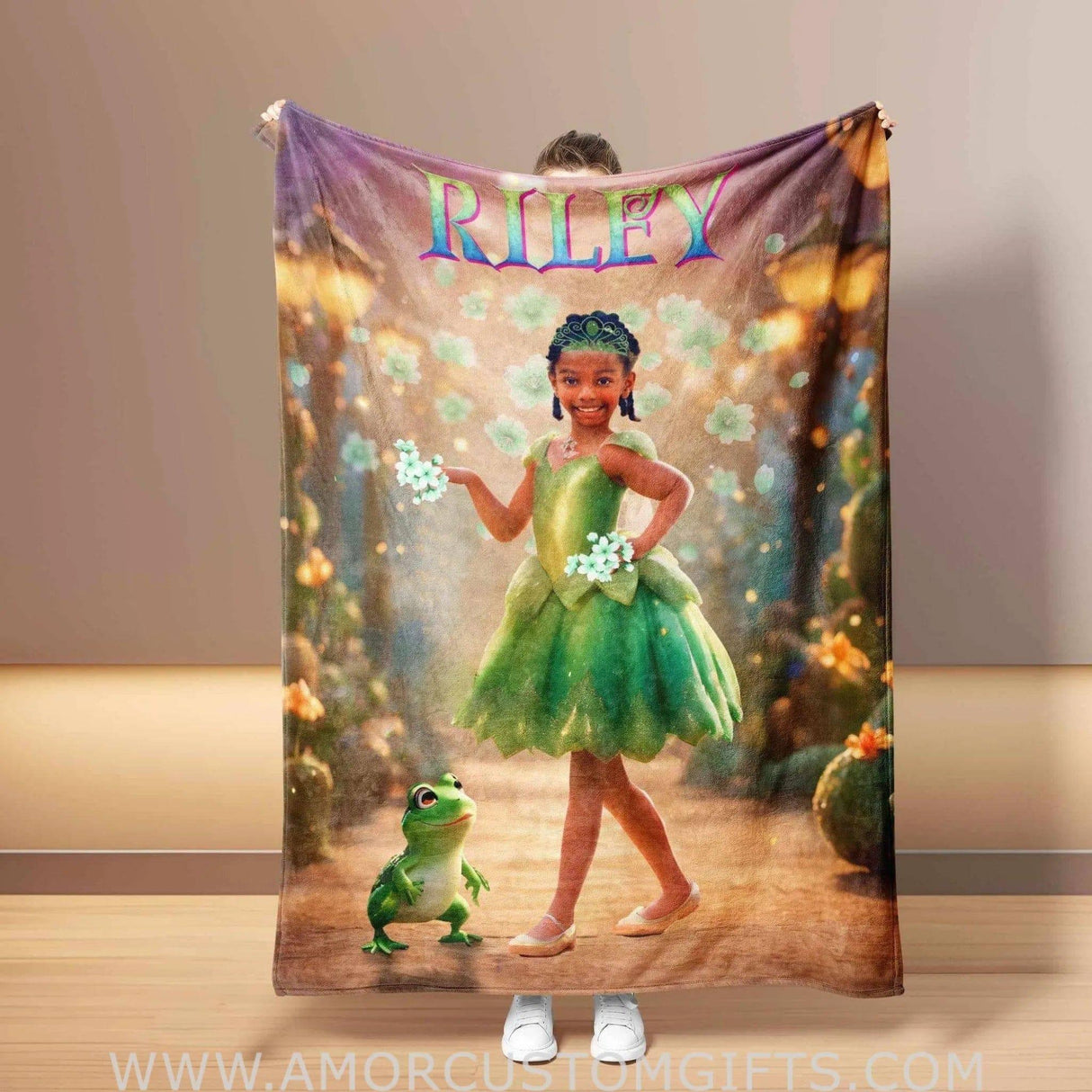 Personalized Fairy Tale Tiana 4 Blanket | Custom Girl Blanket