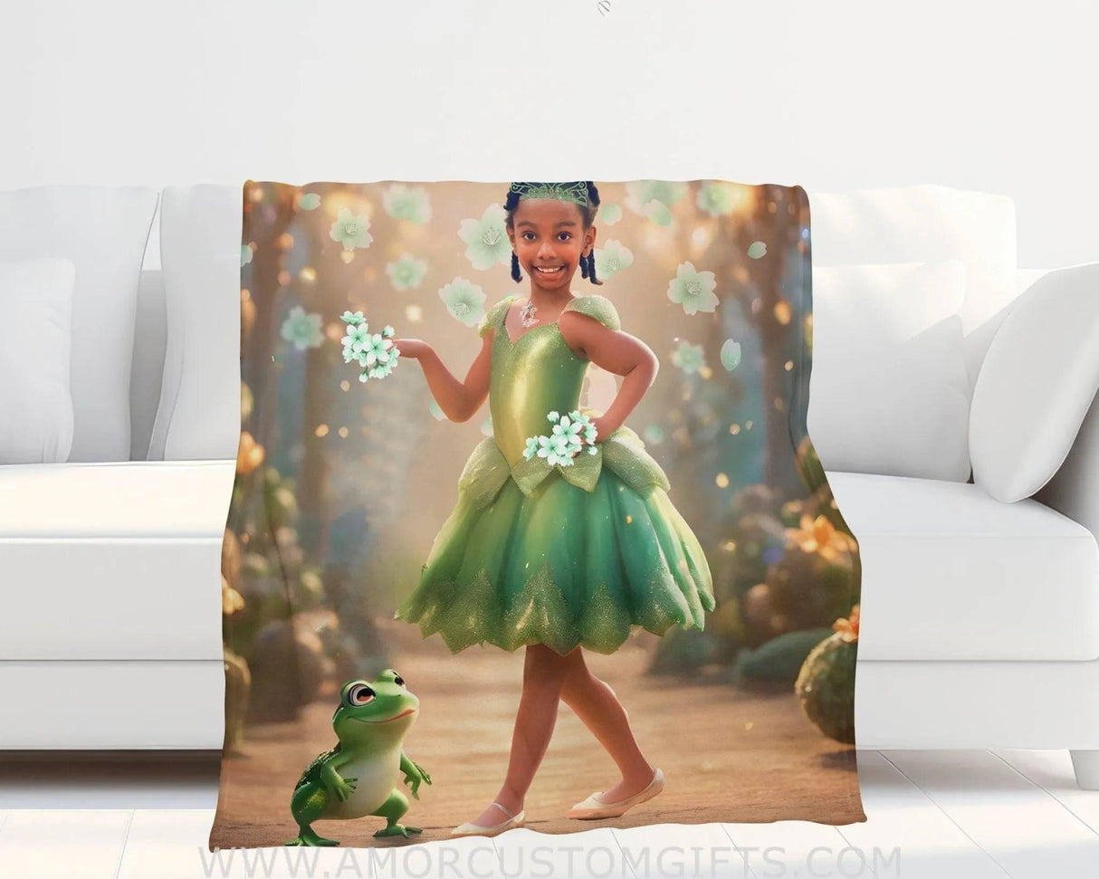 Personalized Fairy Tale Tiana 4 Blanket | Custom Girl Blanket