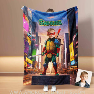 Personalized Ninja Boy 3 Blanket | Custom Blanket For Boys