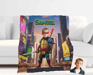 Personalized Ninja Boy 3 Blanket | Custom Blanket For Boys