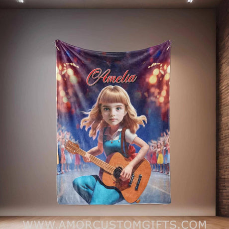 Personalized Swifty Chibi 02 Blanket | Custom Girl Blanket