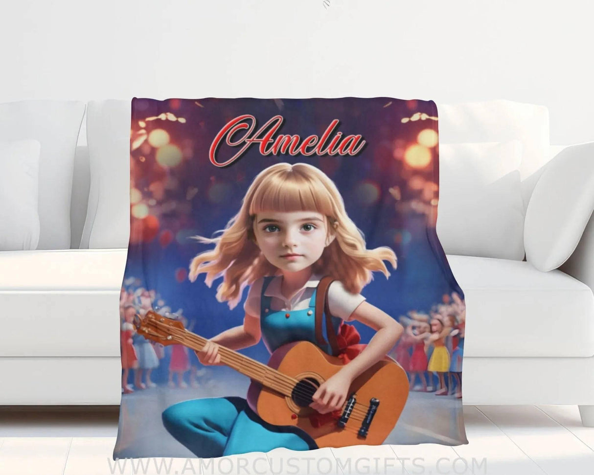 Personalized Swifty Chibi 02 Blanket | Custom Girl Blanket