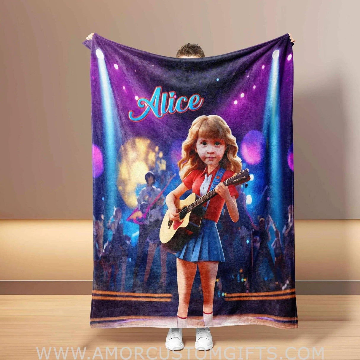 Personalized Swifty Chibi Blanket | Custom Girl Blanket