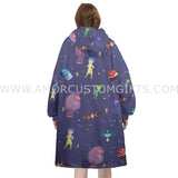 Custom Personalized Emotional icon Puzzle Emotion Joy Fear Anger Snug Oversized Wearable Hoodie Blanket