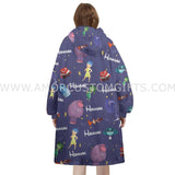 Custom Personalized Emotional icon Puzzle Emotion Joy Fear Anger Snug Oversized Wearable Hoodie Blanket