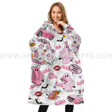 Custom Personalized Halloween Mean Girls Snug Oversized Wearable Hoodie Blanket