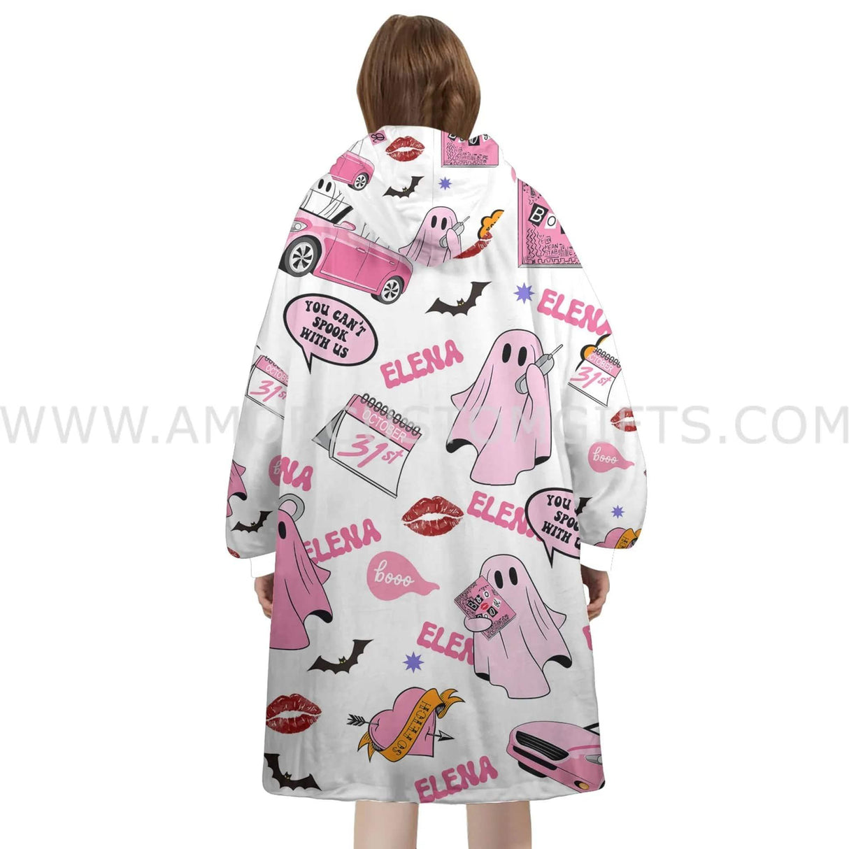 Custom Personalized Halloween Mean Girls Snug Oversized Wearable Hoodie Blanket