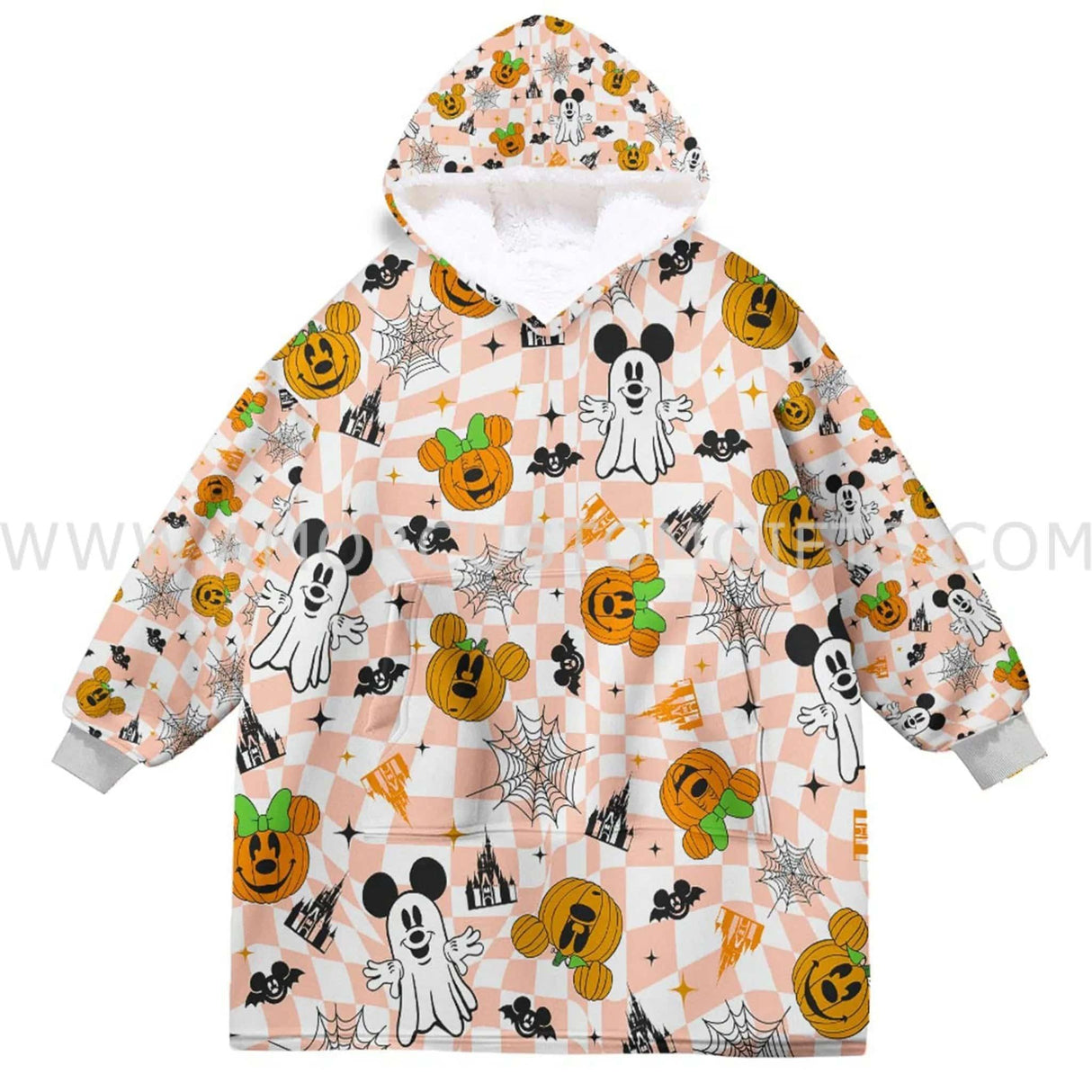 Custom Personalized Magical Halloween Magic Mouse Snug Oversized Wearable Hoodie Blanket