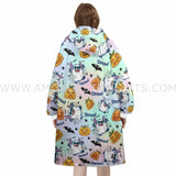 Custom Personalized Stitchy Ghost Halloween Snug Oversized Wearable Hoodie Blanket