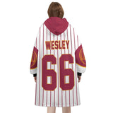 Personalized American Football Snug Oversized Wearable Hoodie Blanket