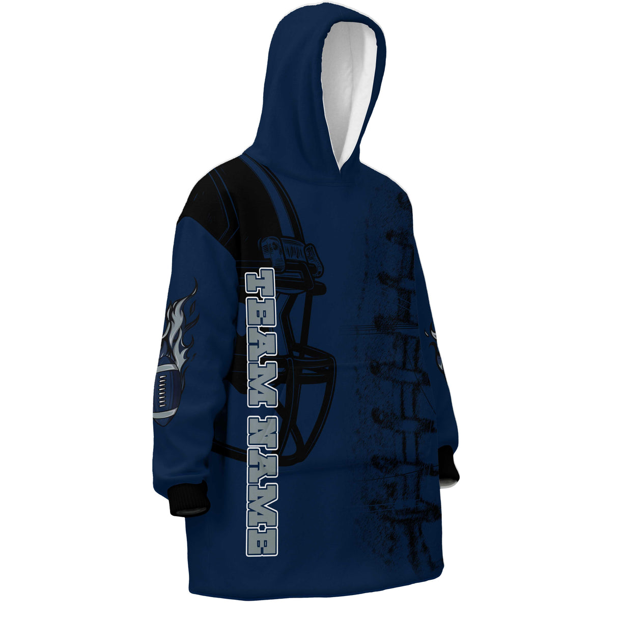 Personalized American Football Snug Oversized Wearable Hoodie Blanket