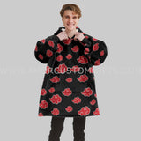 Personalized Anime Cloud Snug Oversized Wearable Hoodie Blanket