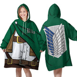 Personalized Attack On Titan Snug Oversized Wearable Hoodie Blanket