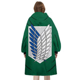 Personalized Attack On Titan Snug Oversized Wearable Hoodie Blanket