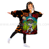 Personalized Baseball Halloween Snug Oversized Wearable Hoodie Blanket