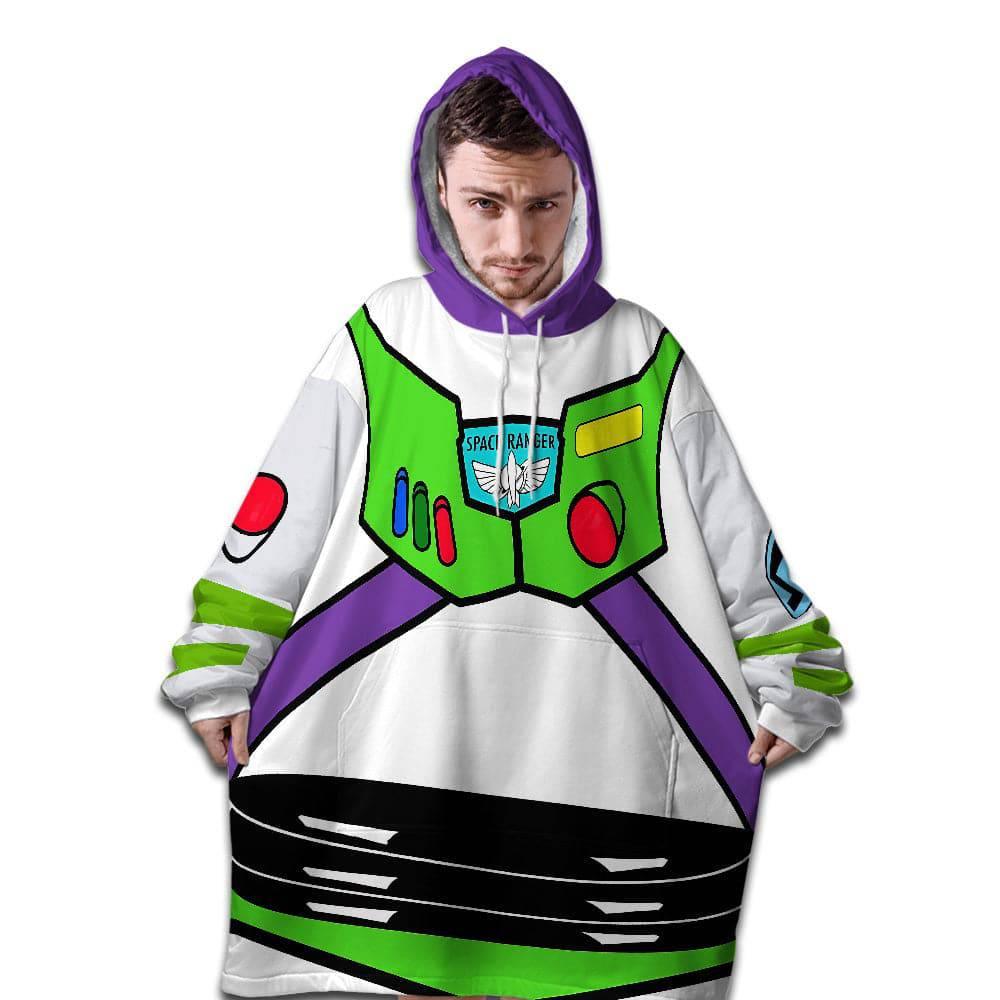 Personalized Buzz Lightyear Toy Story Snug Oversized Wearable Hoodie Blanket