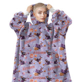 Personalized Candy Witch Snug Oversized Wearable Hoodie Blanket