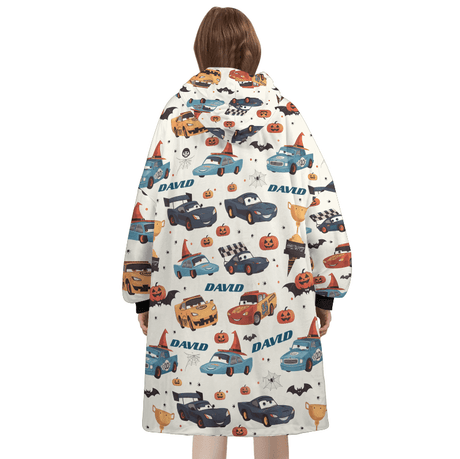 Personalized Cars Halloween Snug Oversized Wearable Hoodie Blanket