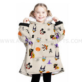 Personalized Cartoon Character Halloween Snug Oversized Wearable Hoodie Blanket