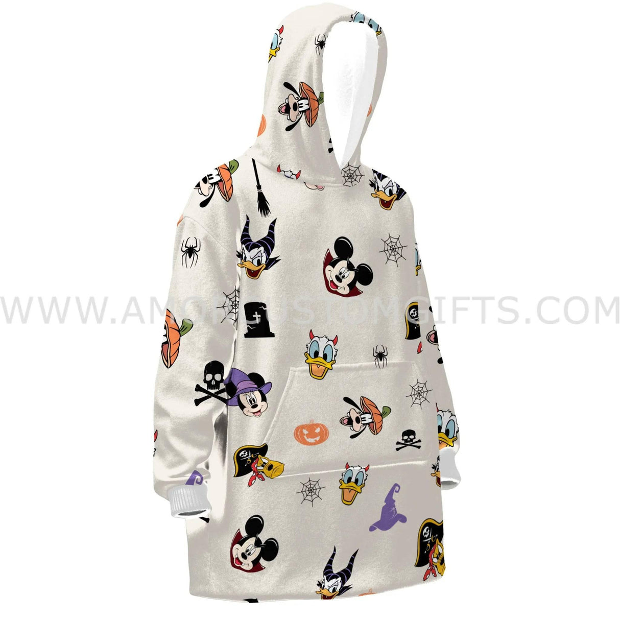 Personalized Cartoon Character Halloween Snug Oversized Wearable Hoodie Blanket