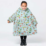 Personalized Chibi Toy Adventure Xmas Snug Oversized Wearable Hoodie Blanket