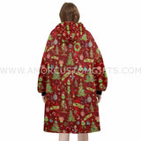 Personalized Christmas Magical Hate Christmas Snug Oversized Wearable Hoodie Blanket