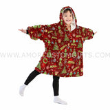 Personalized Christmas Magical Hate Christmas Snug Oversized Wearable Hoodie Blanket