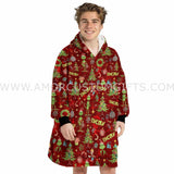 Personalized Christmas Magical Hate Christmas Snug Oversized Wearable Hoodie Blanket