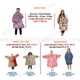 Personalized Christmas Pattern Snug Oversized Wearable Hoodie Blanket