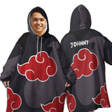 Personalized Cloud Anime Snug Oversized Wearable Hoodie Blanket