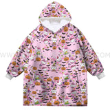 Personalized Cute Hello Kittie Candy Halloween Snug Oversized Wearable Hoodie Blanket