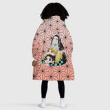 Personalized Demon Slayer Snug Oversized Wearable Hoodie Blanket