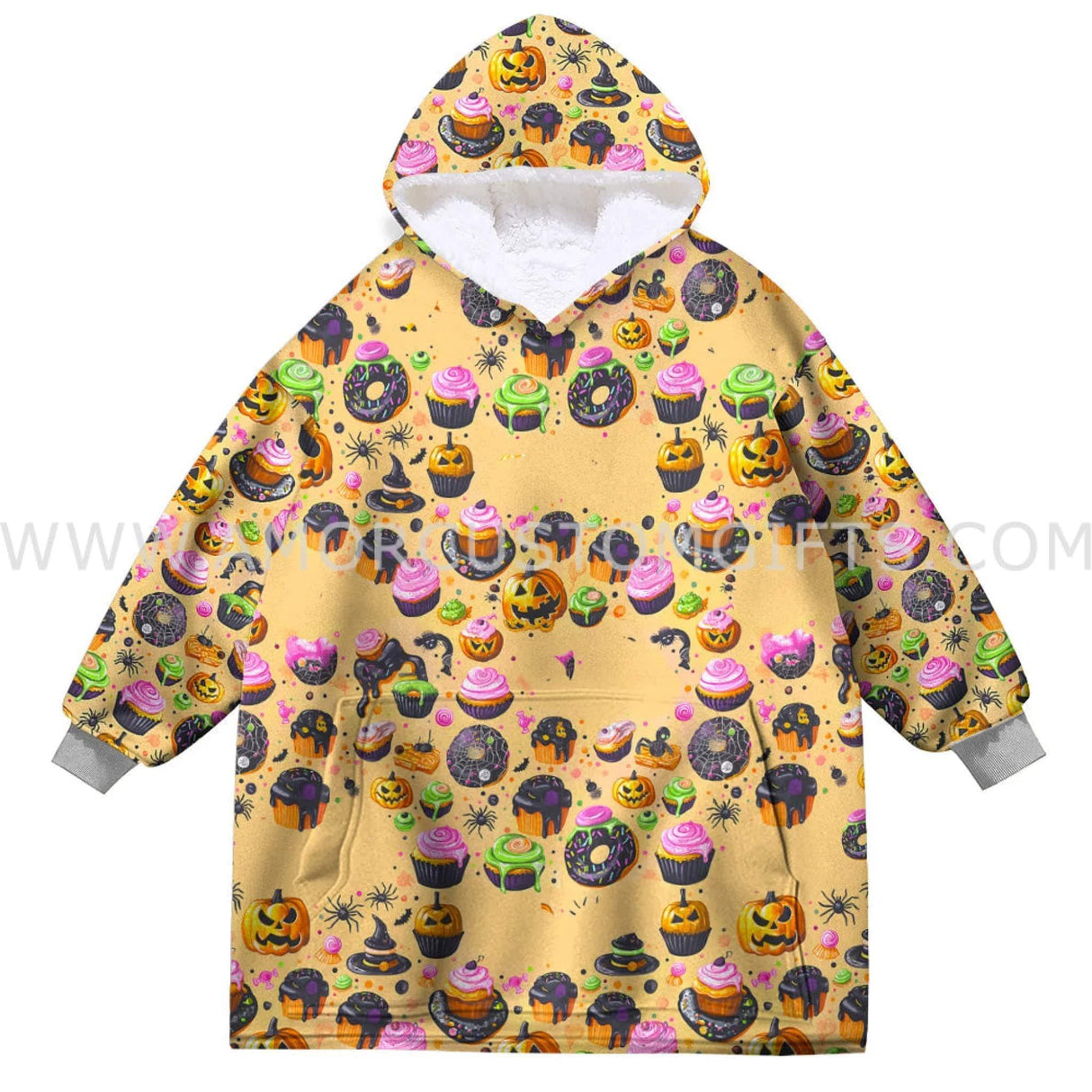 Personalized Donuts Cupcakes Halloween Snug Oversized Wearable Hoodie Blanket