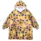 Personalized Donuts Cupcakes Halloween Snug Oversized Wearable Hoodie Blanket