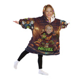 Personalized Face & Name Halloween Ninja Turtle Snug Oversized Wearable Hoodie Blanket