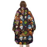 Personalized Face & Name Halloween Ninja Turtle Snug Oversized Wearable Hoodie Blanket