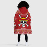 Personalized Face & Name Pirate Boy Christmas Snug Oversized Wearable Hoodie Blanket