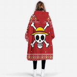 Personalized Face & Name Pirate Boy Christmas Snug Oversized Wearable Hoodie Blanket