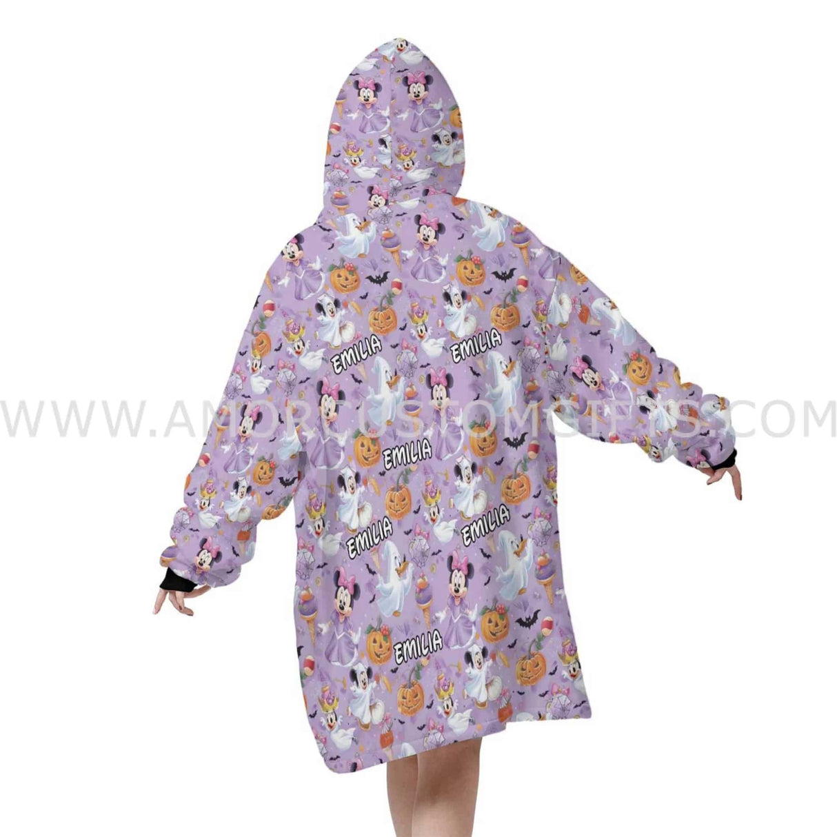 Personalized Fairy Magic Mouse Fall Halloween Snug Oversized Wearable Hoodie Blanket