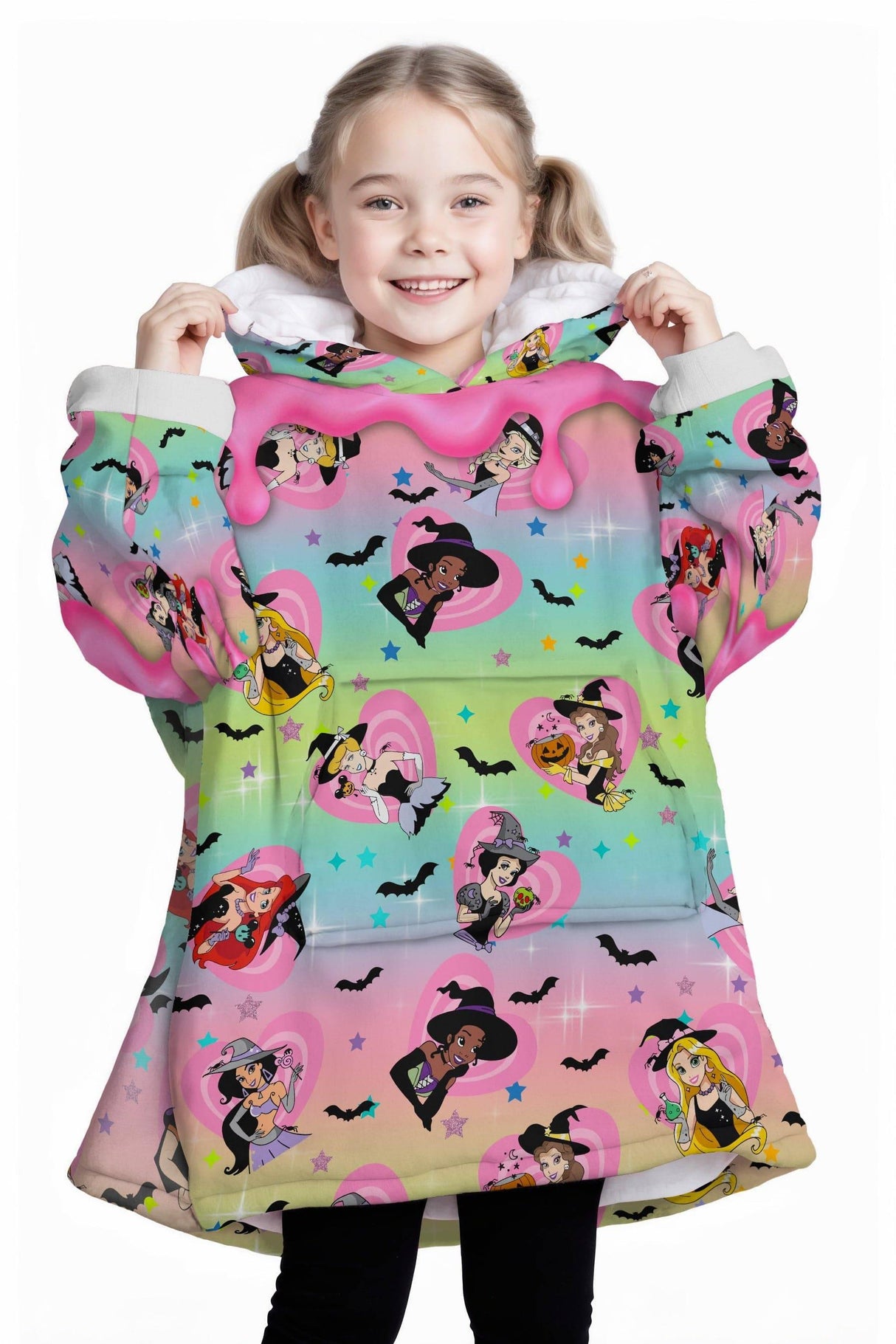 Personalized Fairy Tale Princess Halloween Snug Oversized Wearable Hoodie Blanket