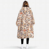 Personalized Fall Gnomes Snug Oversized Wearable Hoodie Blanket