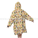 Personalized Fast Food Junk Food Halloween Snug Oversized Wearable Hoodie Blanket