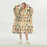 Personalized Fast Food Junk Food Halloween Snug Oversized Wearable Hoodie Blanket