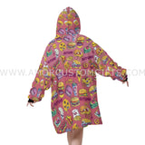 Personalized Fast Food Junk Food Halloween Snug Oversized Wearable Hoodie Blanket