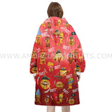 Personalized Funny Fast Food Pirates Snug Oversized Wearable Hoodie Blanket