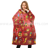 Personalized Funny Fast Food Pirates Snug Oversized Wearable Hoodie Blanket