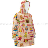 Personalized Funny Fast Food Superhero Snug Oversized Wearable Hoodie Blanket